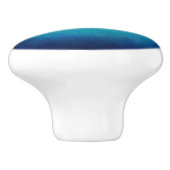 Blauw Mandala Abstract Keramische Knop (Zijkant)