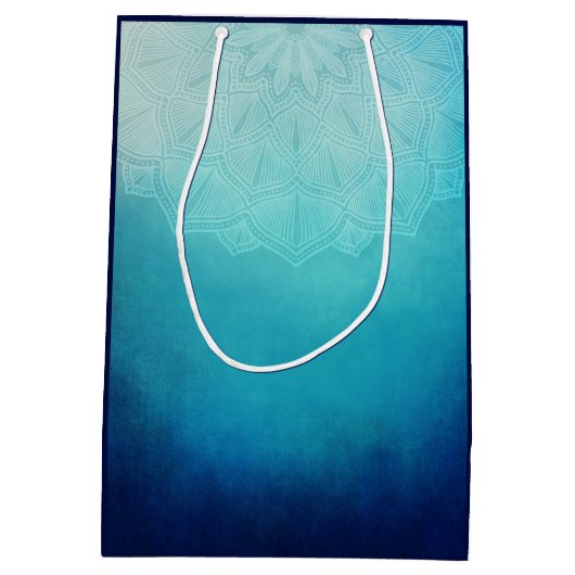  Blauw Mandala Abstract Medium Cadeauzakje (Achterkant)