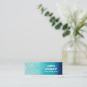  Blauw Mandala Abstract Mini Visitekaartje (Staand voorkant)