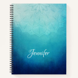 Blauw Mandala Abstract Notitieboek