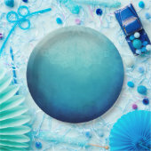 Blauw Mandala Abstract Papieren Bordje (Feest)