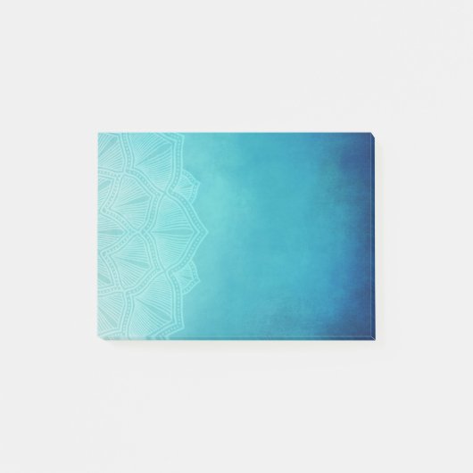 Blauw Mandala Abstract Post-it® Notes (Voorkant)