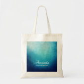 Blauw Mandala Abstract Tote Bag (Voorkant)