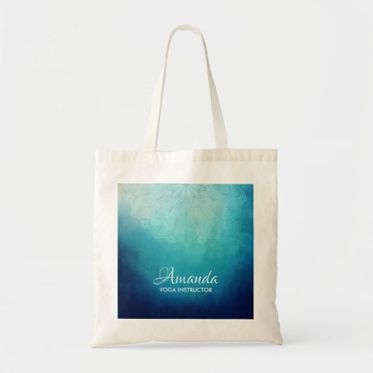  Blauw Mandala Abstract Tote Bag (Voorkant)
