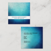  Blauw Mandala Abstract Vierkante Visitekaartje (Voorkant / Achterkant)