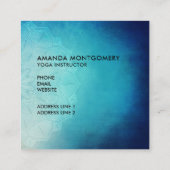  Blauw Mandala Abstract Vierkante Visitekaartje (Achterkant)