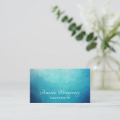  Blauw Mandala Abstract Visitekaartje (Staand voorkant)