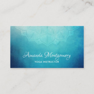  Blauw Mandala Abstract Visitekaartje