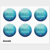 blauw mandala Abstract zeep / kaars Ronde Sticker (Vel)