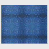 Blauw mandala Glossy Wrapping Papier, 30 in x 6 ft Cadeaupapier (Vlak)