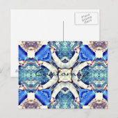 Blauw mandala hart Thunder_Cove Briefkaart (Voorkant / Achterkant)