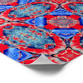 Blauw mandala hart Thunder_Cove Poster (Hoek)