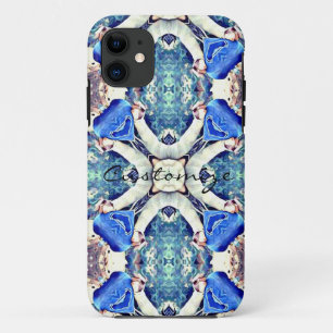 Blauw mandala harten patroon Thunder_Cove Case-Mate iPhone Case