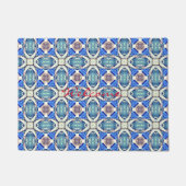Blauw mandala harten patroon Thunder_Cove Deurmat (Voorkant)