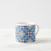 Blauw mandala harten patroon Thunder_Cove Espresso Kop (Voorkant rechts)