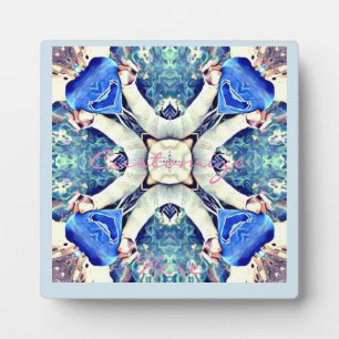 Blauw mandala harten patroon Thunder_Cove Fotoplaat