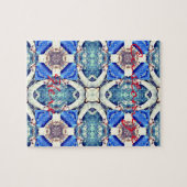 Blauw mandala harten patroon Thunder_Cove Legpuzzel (Horizontaal)
