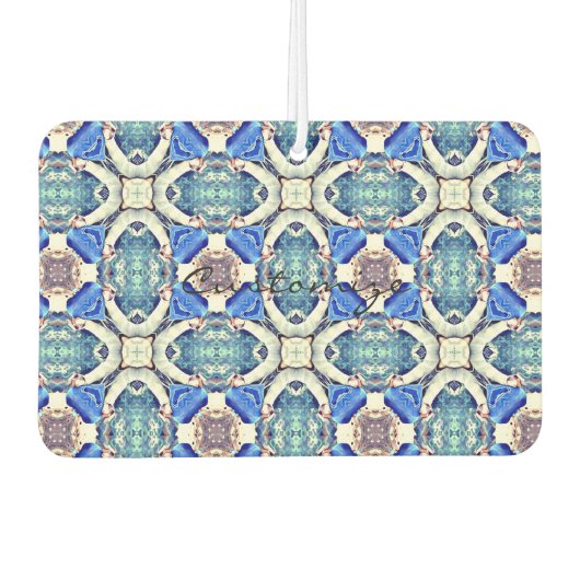 Blauw mandala harten patroon Thunder_Cove Luchtverfrisser (Voorkant)