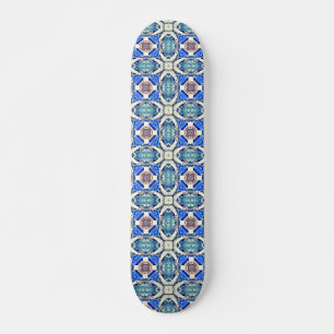 Blauw mandala harten patroon Thunder_Cove Persoonlijk Skateboard