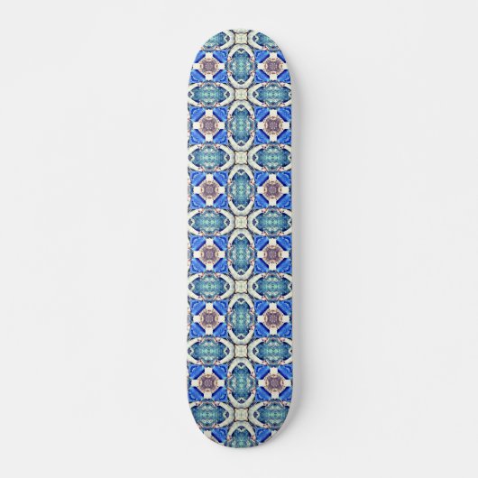 Blauw mandala harten patroon Thunder_Cove Persoonlijk Skateboard (Voorkant)