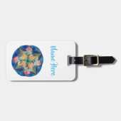 Blauw mandala kunst aangepaste Luggae labels (Voorkant horizontaal)