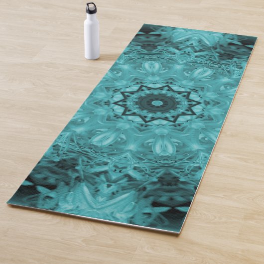 Blauw mandala ontwerp yogamat (In situ)