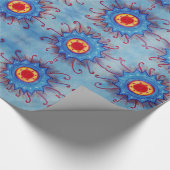 Blauw Mandala patroon inpakpapier (Hoek)