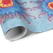 Blauw Mandala patroon inpakpapier (Rol Hoek)