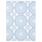 Blauw Mandala Patroon Klembord (Achterkant)