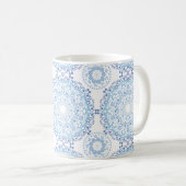 Blauw Mandala Patroon Mok (Voorkant rechts)