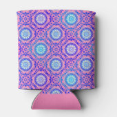 Blauw Mandala Patroon Roze Boho Blikjeskoeler (Achterkant)