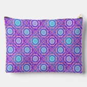 Blauw Mandala Patroon Roze Boho Etui (Achterkant)