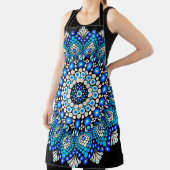 Blauw Mandala Patroon Schort Boho Bloemendecoratie (Insitu)