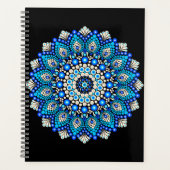 Blauw Mandala Patroon Schort Boho Bloemendecoratie Planner (Voorkant)