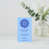 Blauw Mandala Profiel Contactkaartje (Staand voorkant)