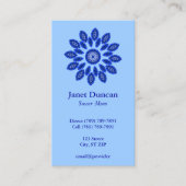 Blauw Mandala Profiel Contactkaartje (Voorkant)