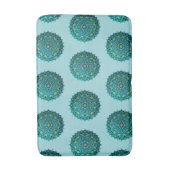 Blauw Mandala repeterend patroon Badmat (Voorkant Verticaal)