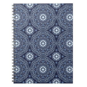 Blauw Mandala Spiraal Foto Notitieboek