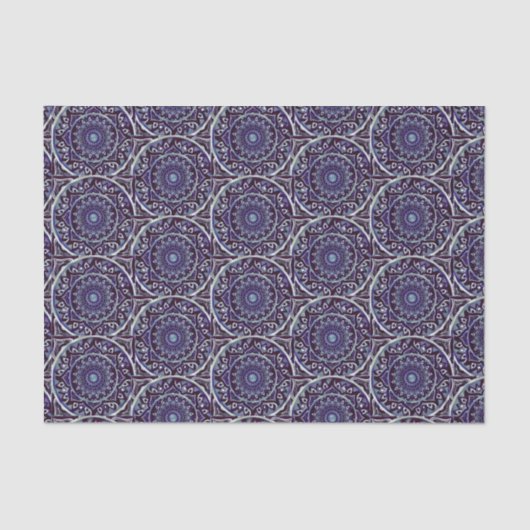 Blauw mandala voor ontkoppeling tissuepapier (Voorkant)