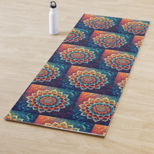Blauw Mandala  Yogamat (In situ)