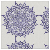 Blauw mandalontwerp stof (Close Up)