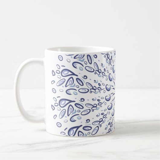 Blauw mandalpatroon koffiemok (Links)