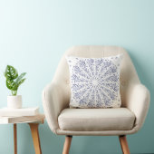 Blauw mandalpatroon kussen (Stoel)