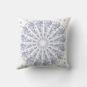 Blauw mandalpatroon kussen (Achterkant)