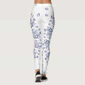 Blauw mandalpatroon leggings (Achterkant)