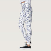 Blauw mandalpatroon leggings (Links)