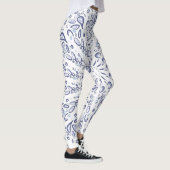 Blauw mandalpatroon leggings (Rechts)