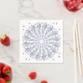 Blauw mandalpatroon servet (Insitu)