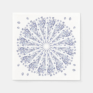 Blauw mandalpatroon servet