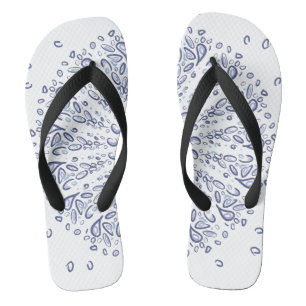 Blauw mandalpatroon teenslippers